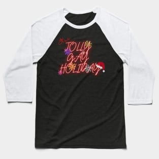 Jolly Gay Holiday Sparkle Baseball T-Shirt